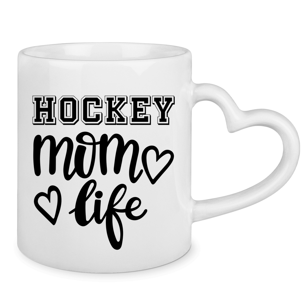 Tasse mit Herzhenkel HOCKEY MOM LIFE