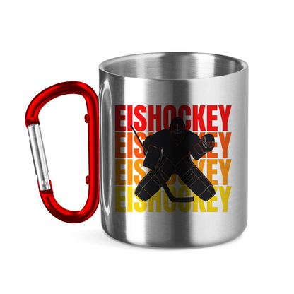 Edelstahltasse mit Karabinergriff EISHOCKEY GOALIE