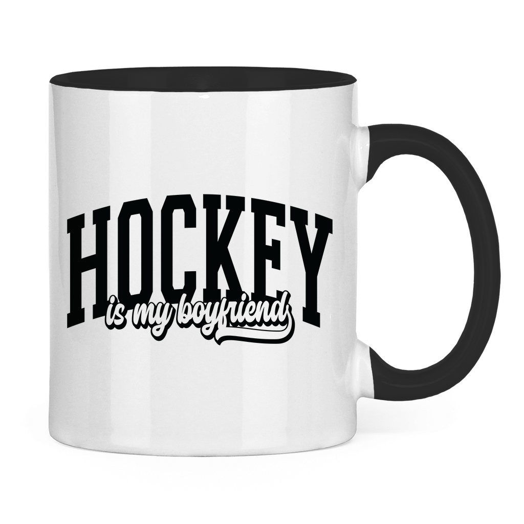 Tasse zweifarbig HOCKEY IS MY BOYFRIEND