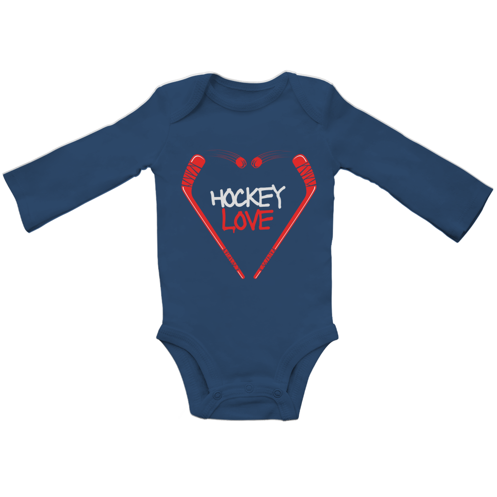 Babybody Langarm  HOCKEYLOVE STICKHEART