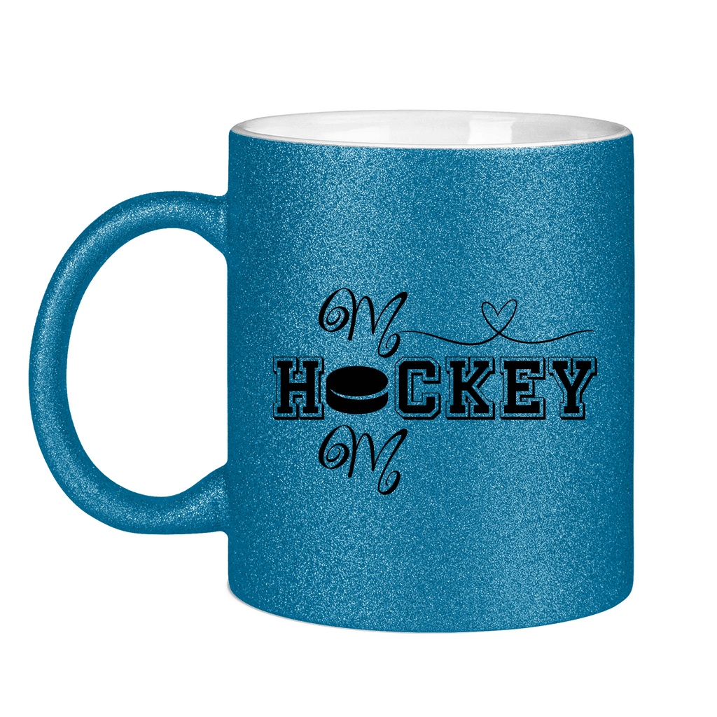 Glitzertasse HOCKEY MOM HEART