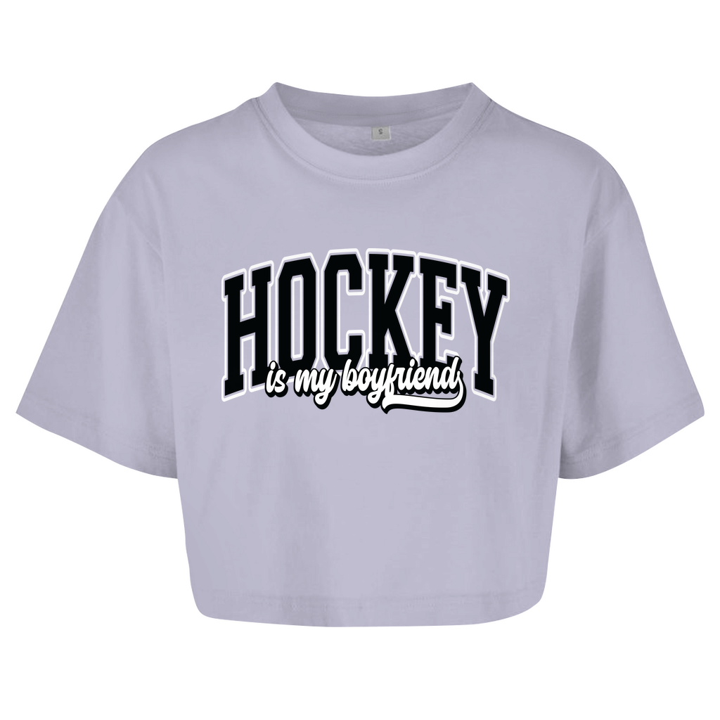 Ladies Crop Top HOCKEY IS MY BOYFRIEND