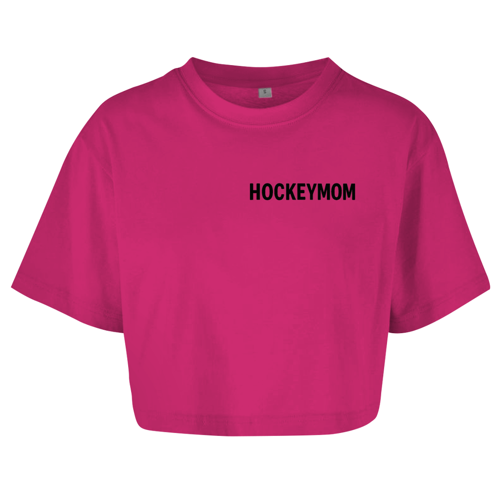 Ladies Crop Top HOCKEYMOM BRAIN (front&back)
