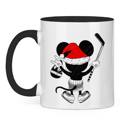 Tasse zweifarbig HOCKEY-SANTA-MOUSE