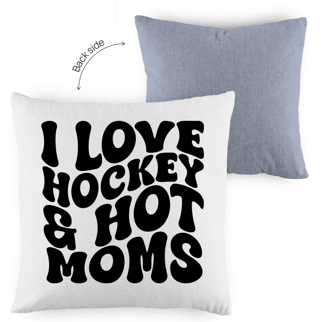 Kopfkissen zweifarbig I LOVE HOCKEY & HOT MOMS