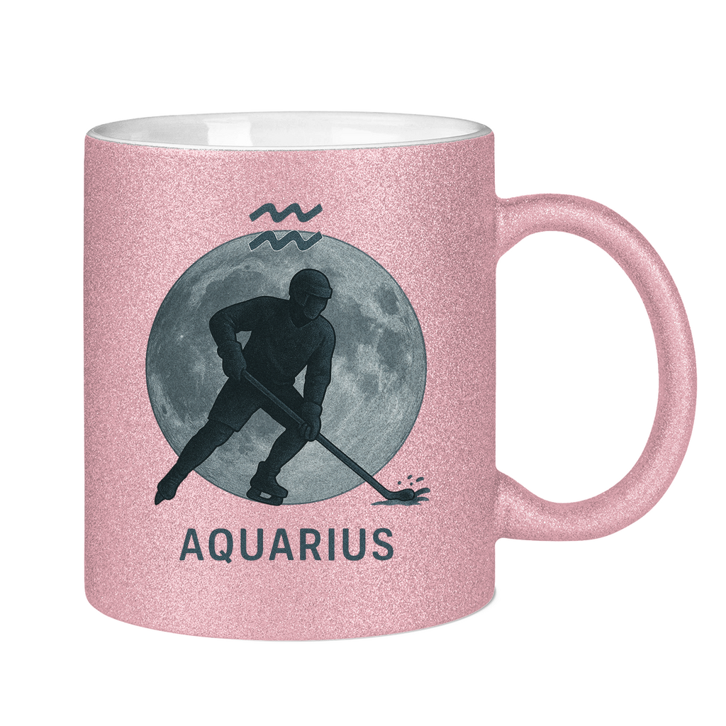 Glitzertasse STERNZEICHEN AQUARIUS / WASSERMANN