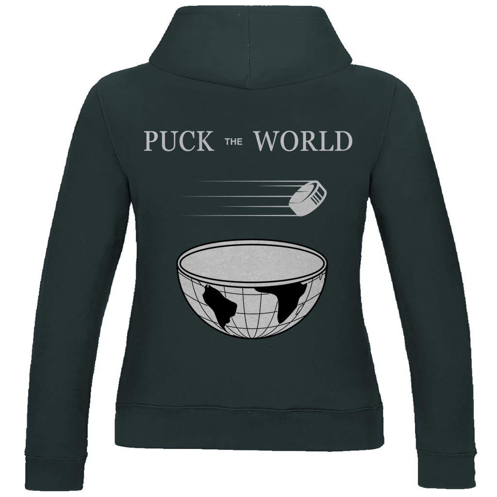 Ladies Hoodie PUCK THE WORLD (front&back)