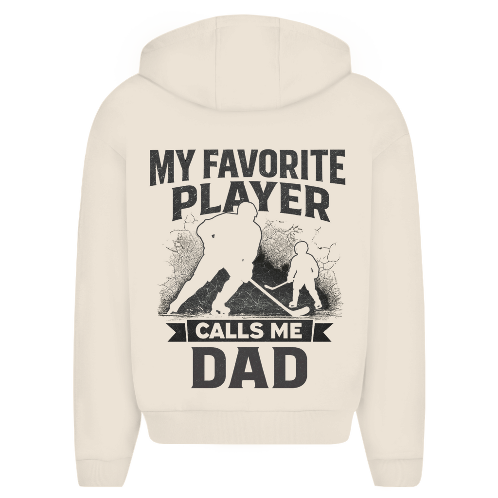 Oversize Zipper HOCKEYDAD FAVORITE PLAYER (back)