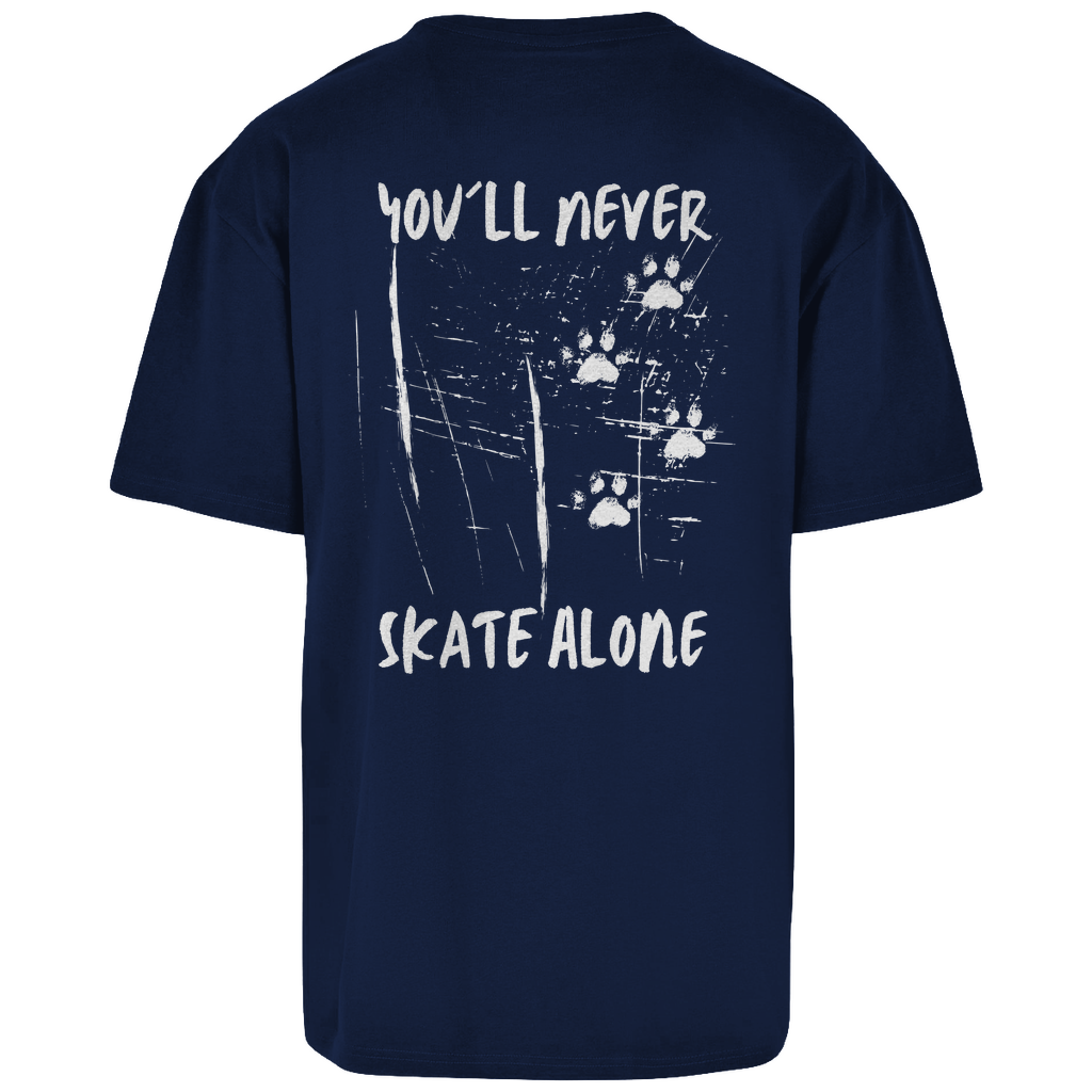 Oversize T-Shirt NEVER SKATE ALONE DOG (back)