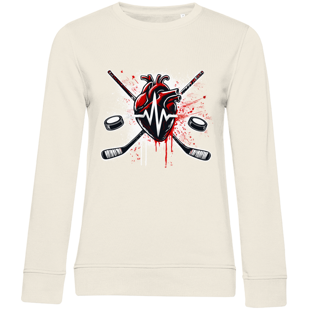 Ladies Sweatshirt HOCKEY HEARTBEAT