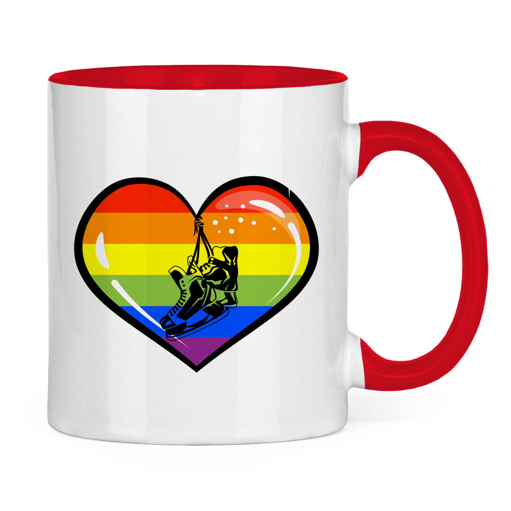 Tasse zweifarbig RAINBOW SKATE HEART