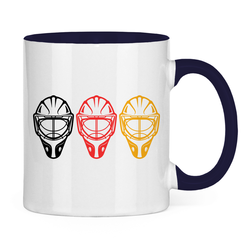 Tasse zweifarbig TEAM GOALIE MASKE SCHWARZ-ROT-GOLD