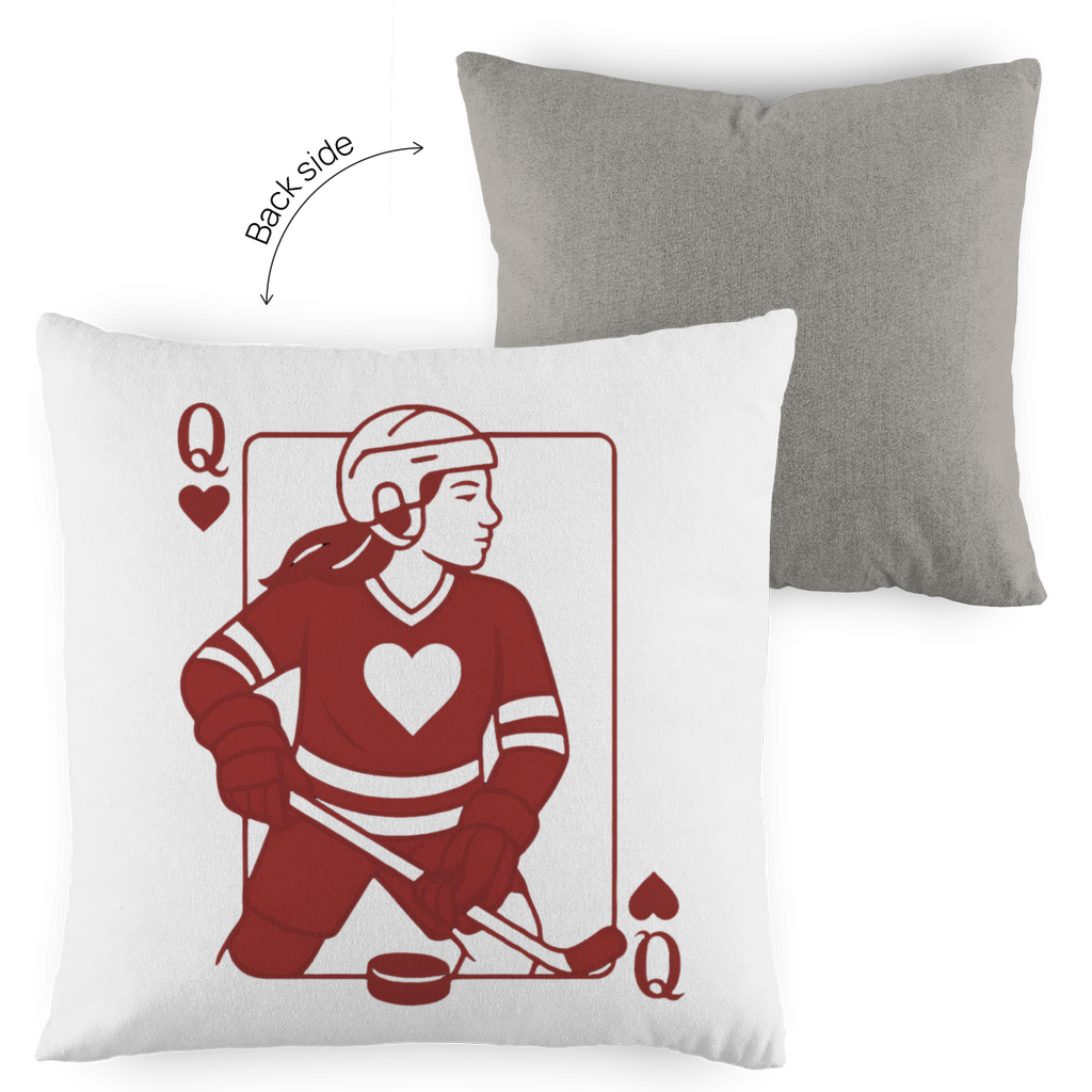 Kopfkissen zweifarbig HOCKEY HERZKÖNIGIN