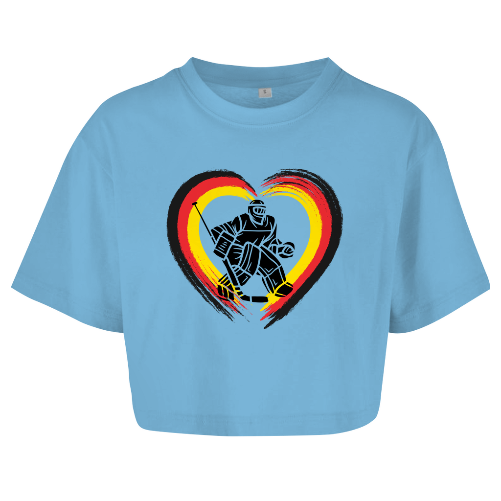Ladies Crop Top HEART GERMANY GOALIE