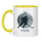 Tasse zweifarbig STERNZEICHEN PISCES / FISCH