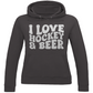 Ladies Hoodie I LOVE HOCKEY & BEER