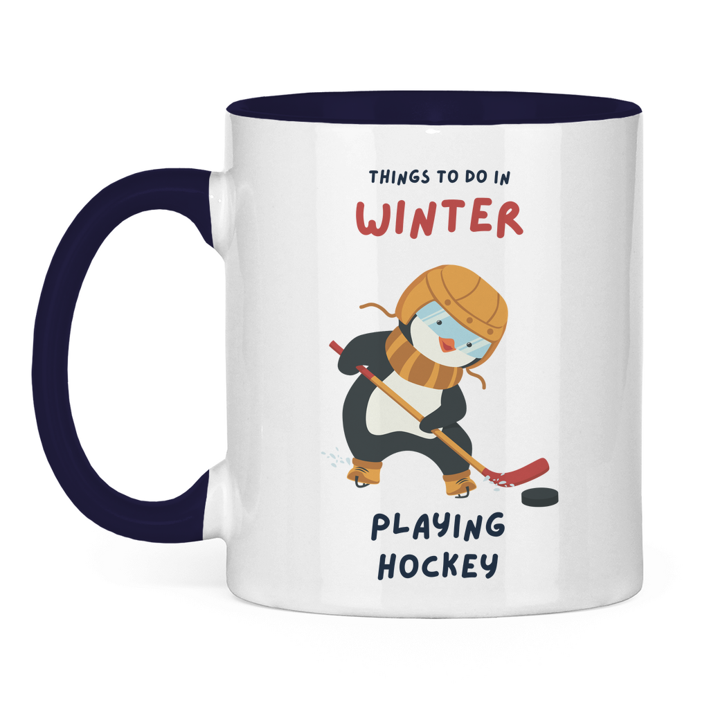 Tasse zweifarbig PINGU HOCKEY