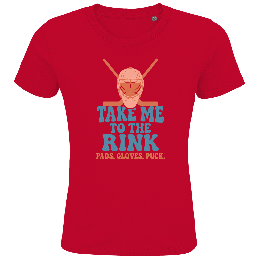 Kids T-Shirt TAKE ME TO THE RINK GOALIE