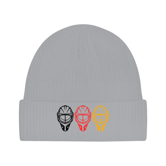 Beanie TEAM GOALIE MASKE SCHWARZ-ROT-GOLD