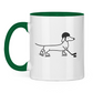 Tasse zweifarbig HOCKEY DACKEL
