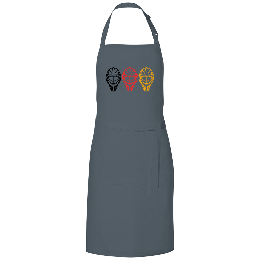 Grillschürze GOALIE MASKE SCHWARZ-ROT-GOLD