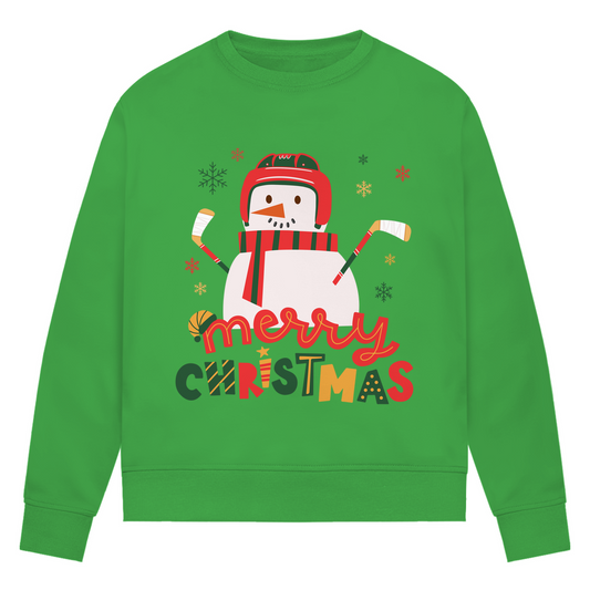 Ladies Sweatshirt HOCKEY SNOWMAN