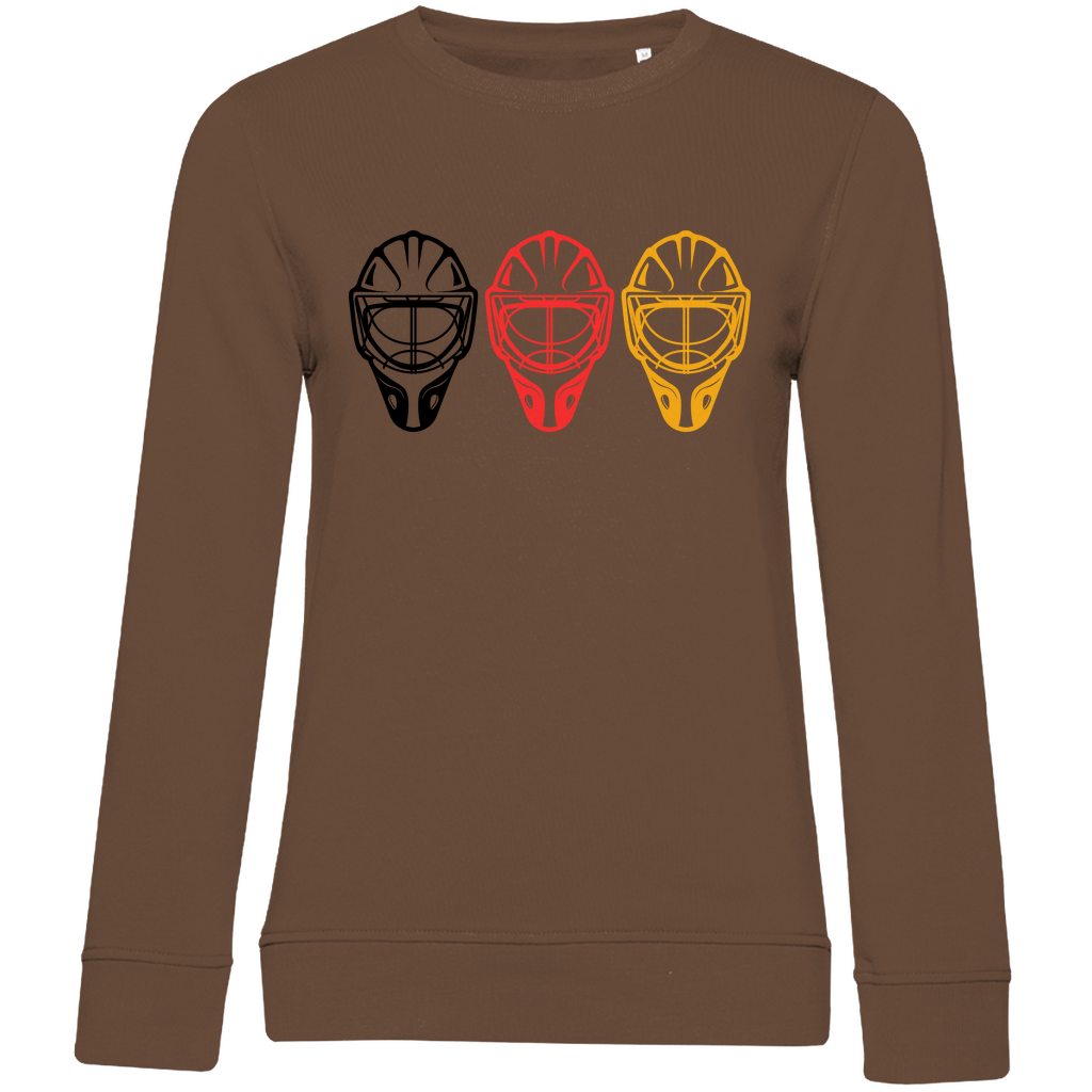 Ladies Sweatshirt TEAM GOALIE MASKE SCHWARZ-ROT-GOLD
