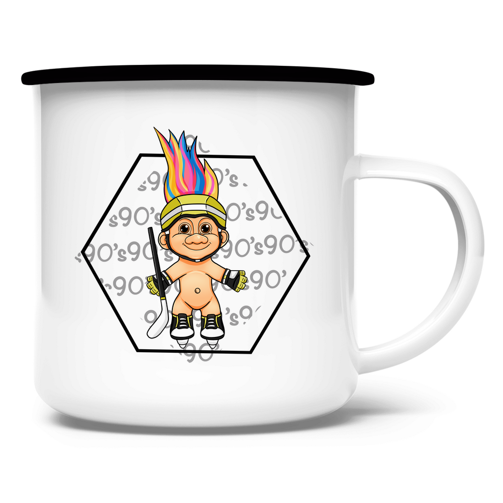 Emaille Tasse HOCKEYTROLL