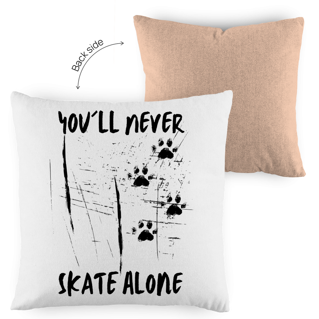 Kopfkissen zweifarbig NEVER SKATE ALONE