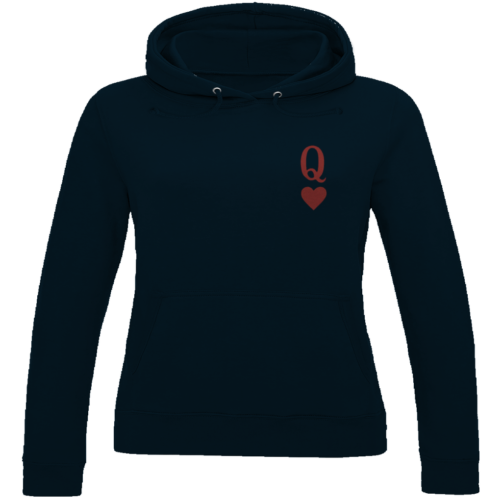 Ladies Hoodie  HOCKEY HERZKÖNIGIN (front&back)