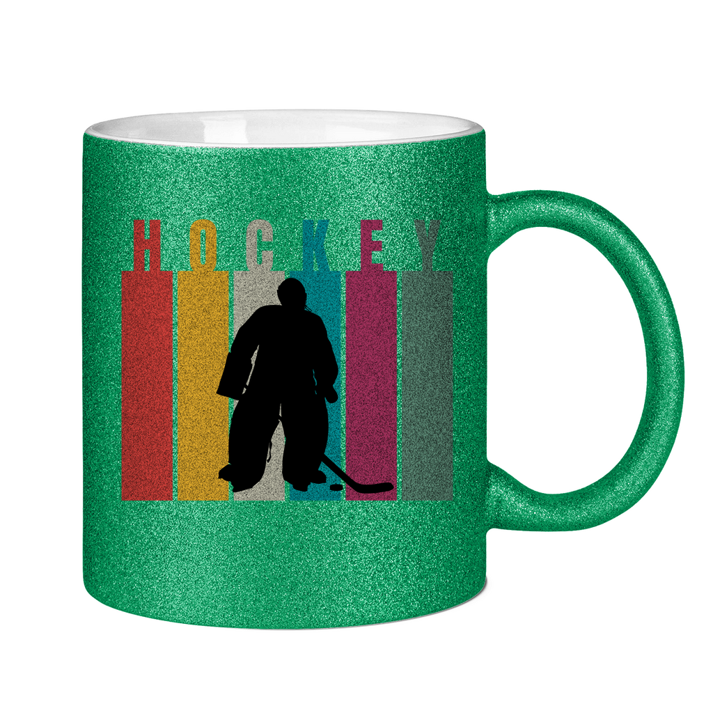 Glitzertasse COLOURFUL HOCKEY GOALIE