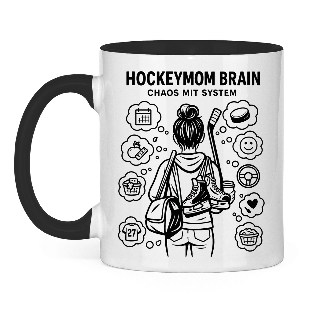 Tasse zweifarbig HOCKEYMOM BRAIN