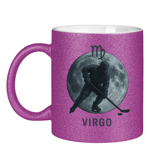 Glitzertasse STERNZEICHEN VIRGO / JUNGFRAU
