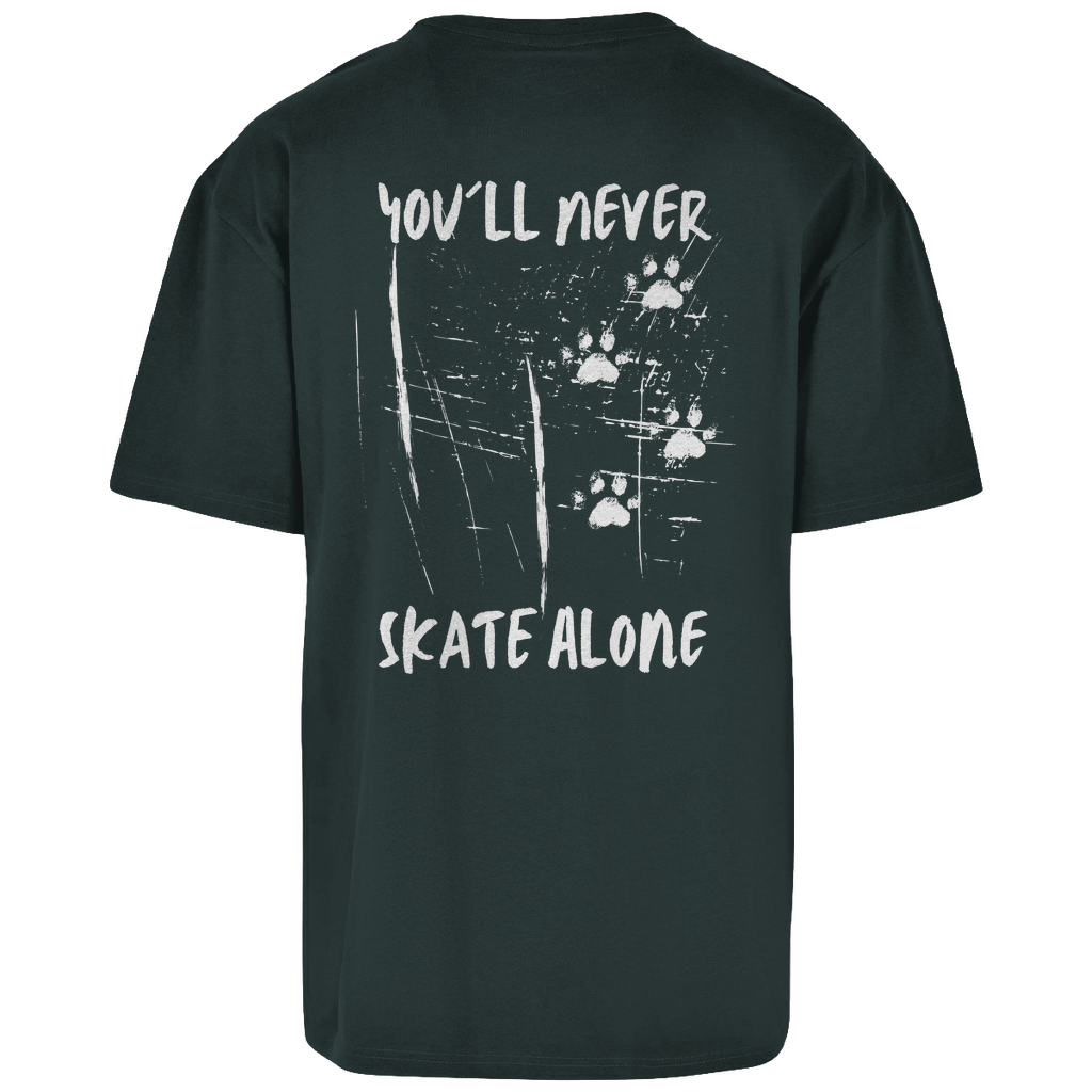 Oversize T-Shirt NEVER SKATE ALONE DOG (back)