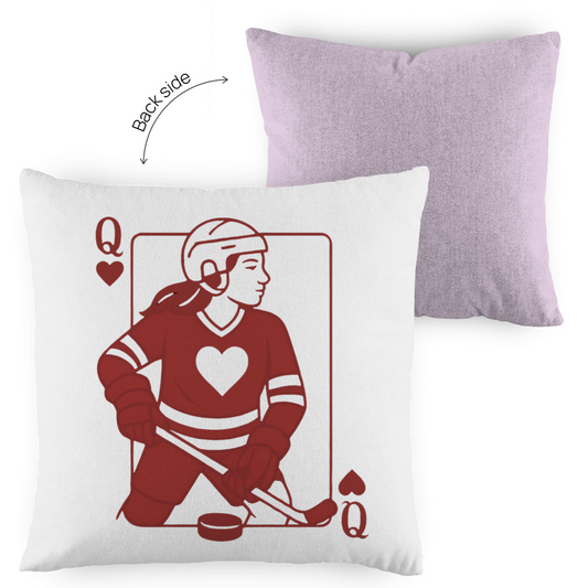 Kopfkissen zweifarbig HOCKEY HERZKÖNIGIN