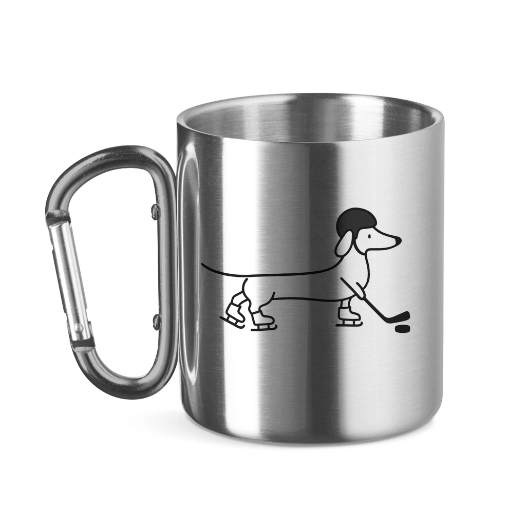 Edelstahltasse HOCKEY DACKEL