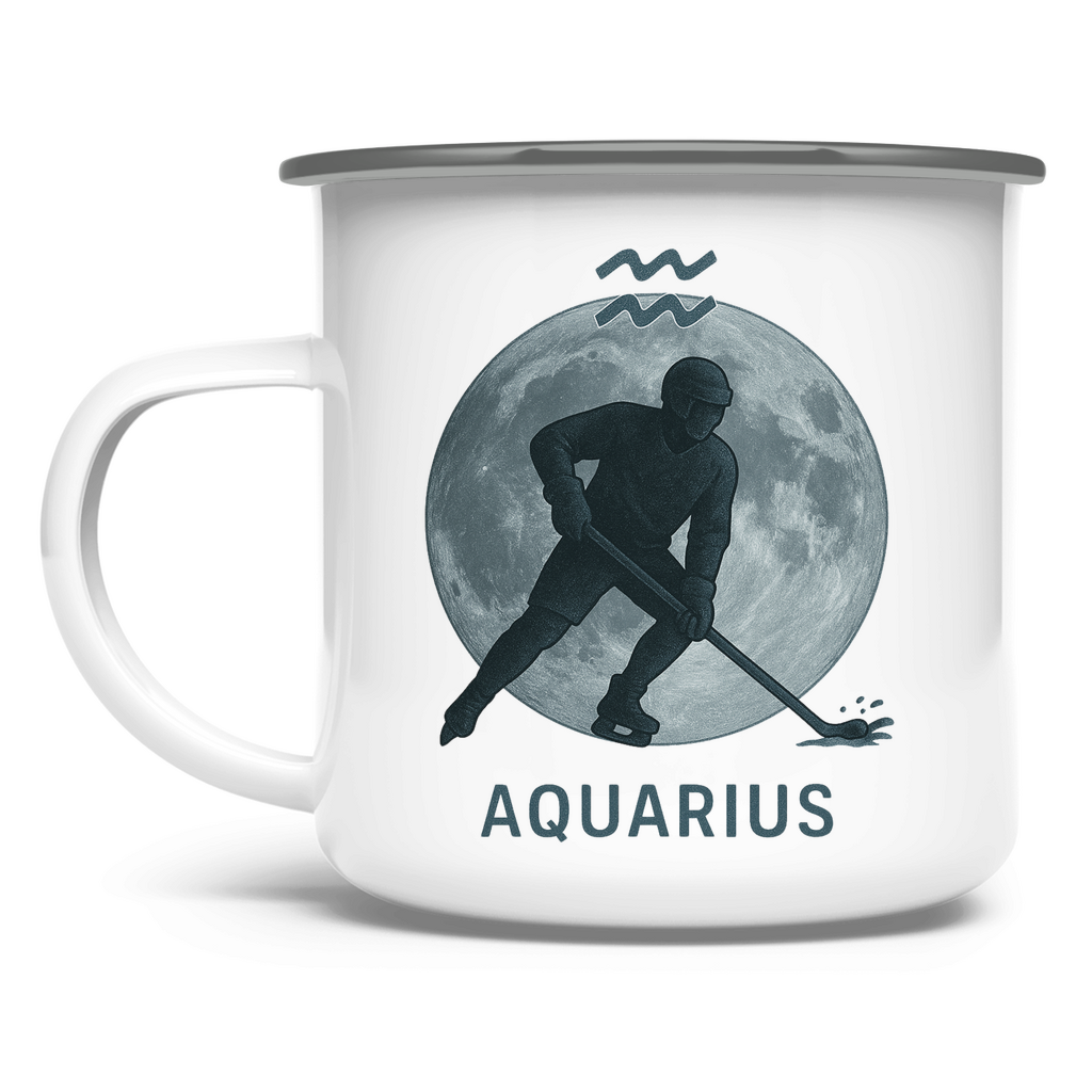 Emaille Tasse STERNZEICHEN AQUARIUS / WASSERMANN