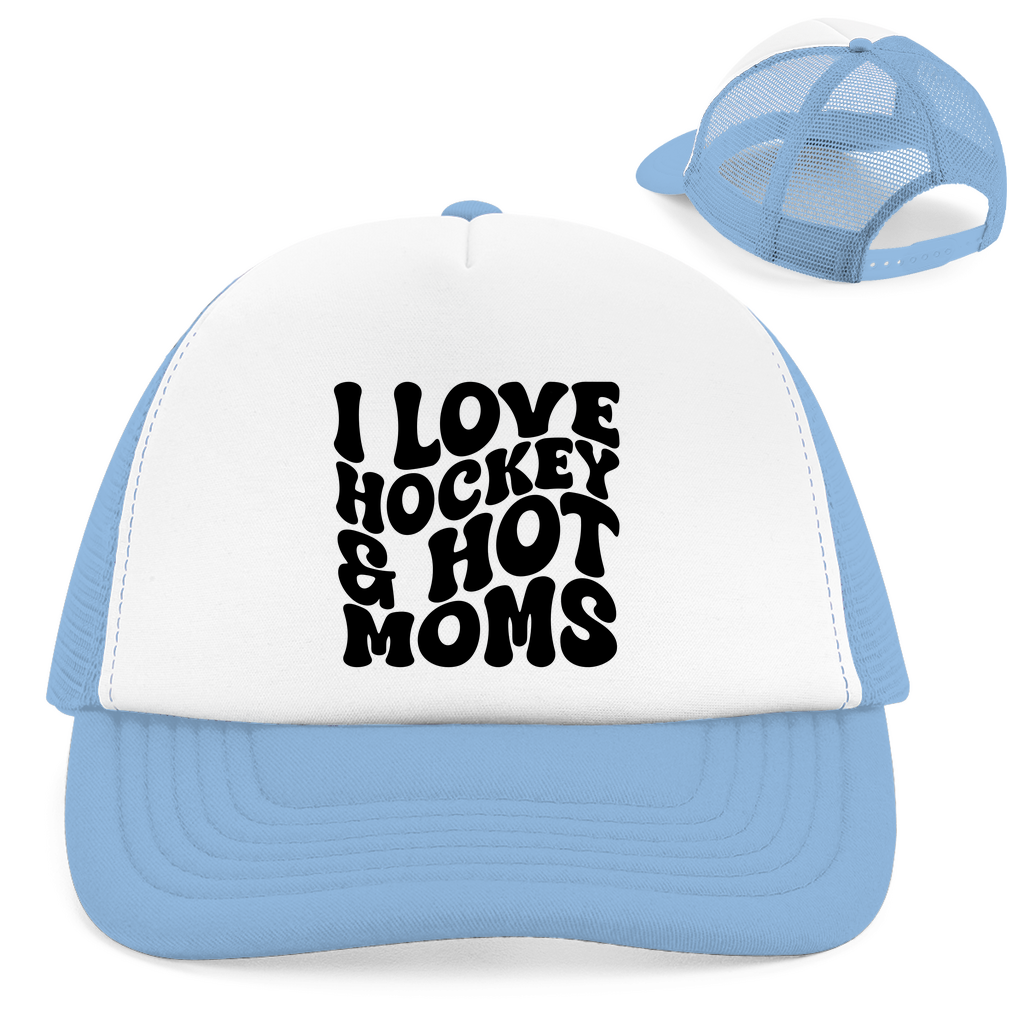 Retro Cap I LOVE HOCKEY & HOT MOMS