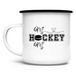 Emaille Tasse HOCKEY MOM HEART