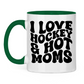 Tasse zweifarbig I LOVE HOCKEY & HOT MOMS