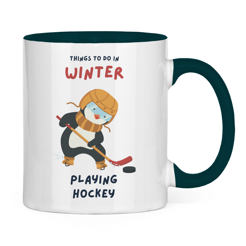 Tasse zweifarbig PINGU HOCKEY