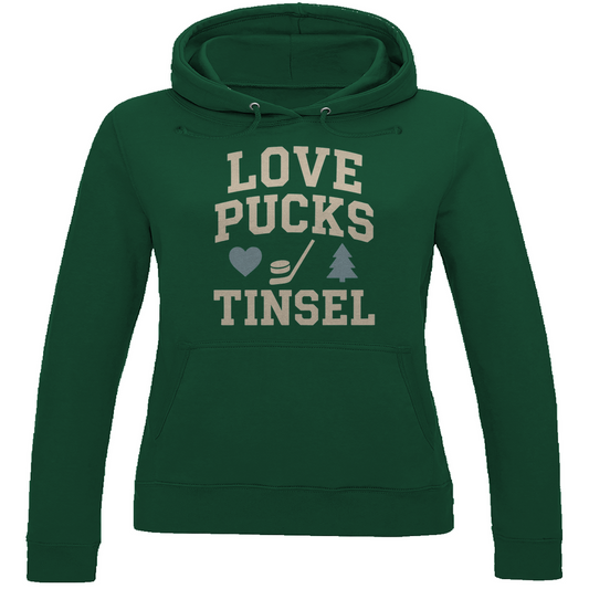 Ladies Hoodie LOVE, PUCKS & TINSEL