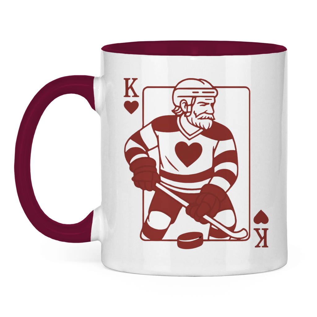 Tasse zweifarbig HOCKEY HERZKÖNIG