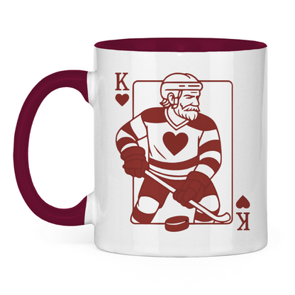 Tasse zweifarbig HOCKEY HERZKÖNIG