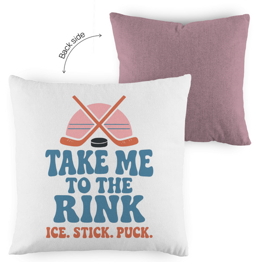 Kopfkissen zweifarbig TAKE ME TO THE RINK