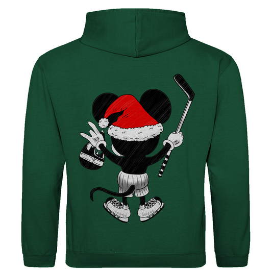 Hoodie HOCKEY-SANTA-MOUSE (back)