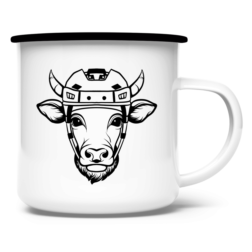 Emaille Tasse HOCKEYKUH