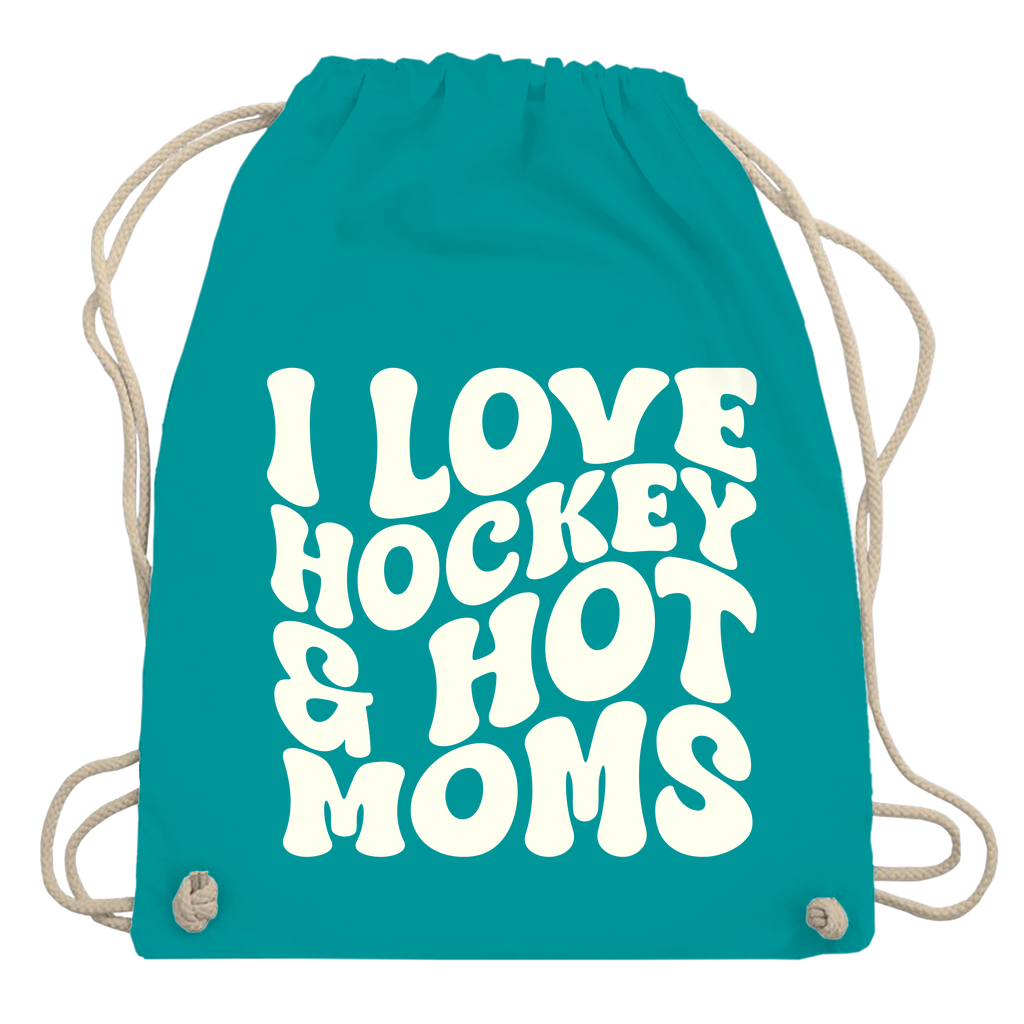 Turnbeutel I LOVE HOCKEY & HOT MOMS