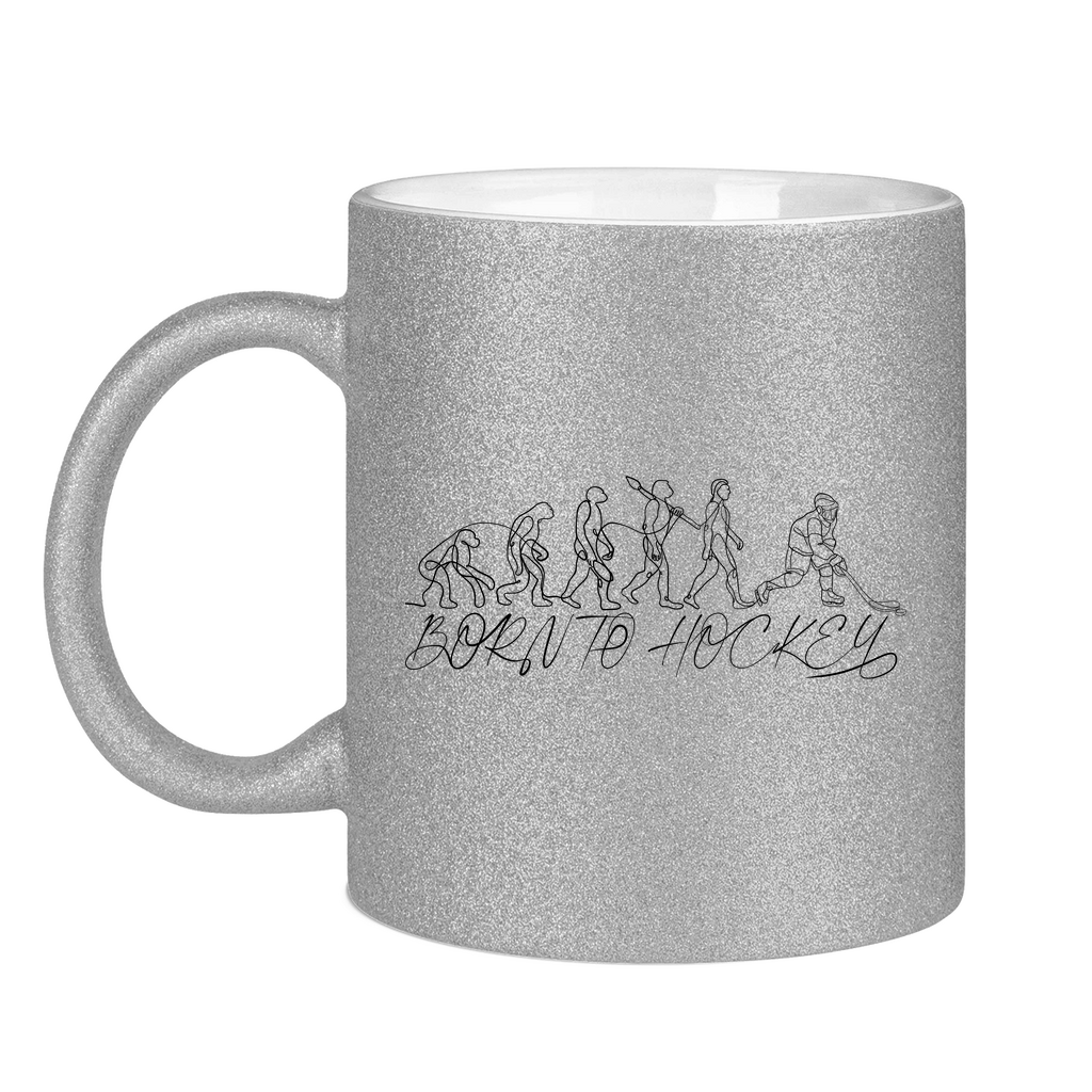 Glitzertasse BORN TO HOCKEY EVULUTION