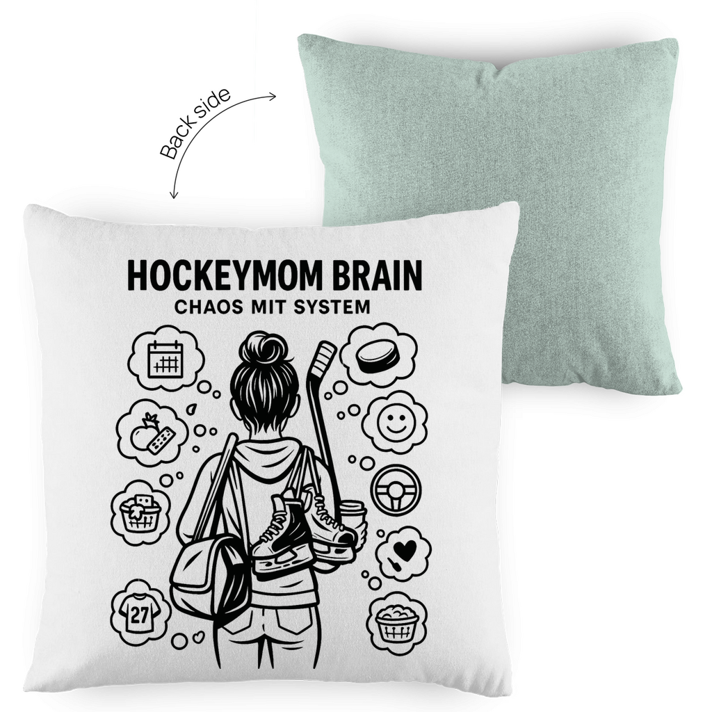 Kopfkissen zweifarbig HOCKEYMOM BRAIN